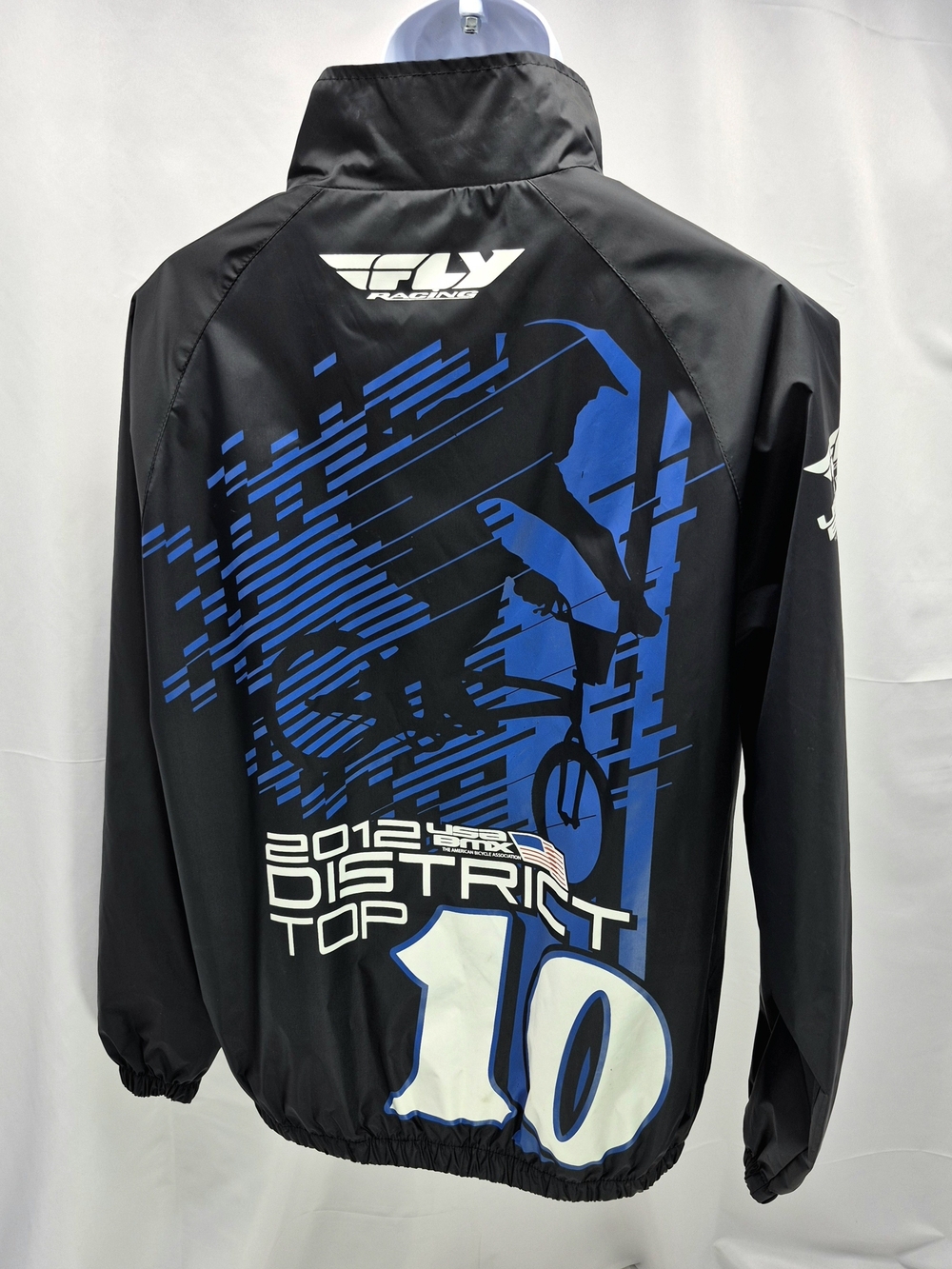 Rare 2012 USA BMX District Top 10 Award Jacket Fly Racing Windbreaker Men's M.